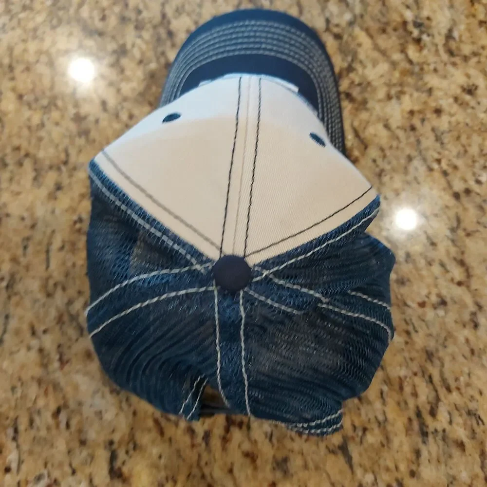 Ford Trucker Hat Canvas Front Blue Mesh Snapback Officially Licensed OSFA